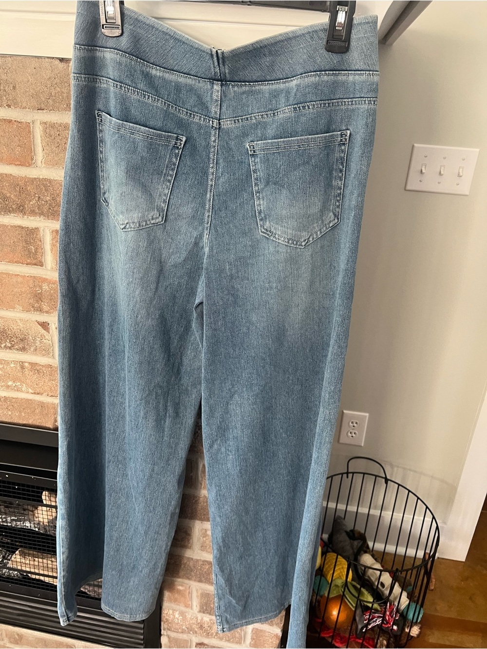 HALARA Light Blue Wide Leg Jeans Flare - Picture 4 of 4